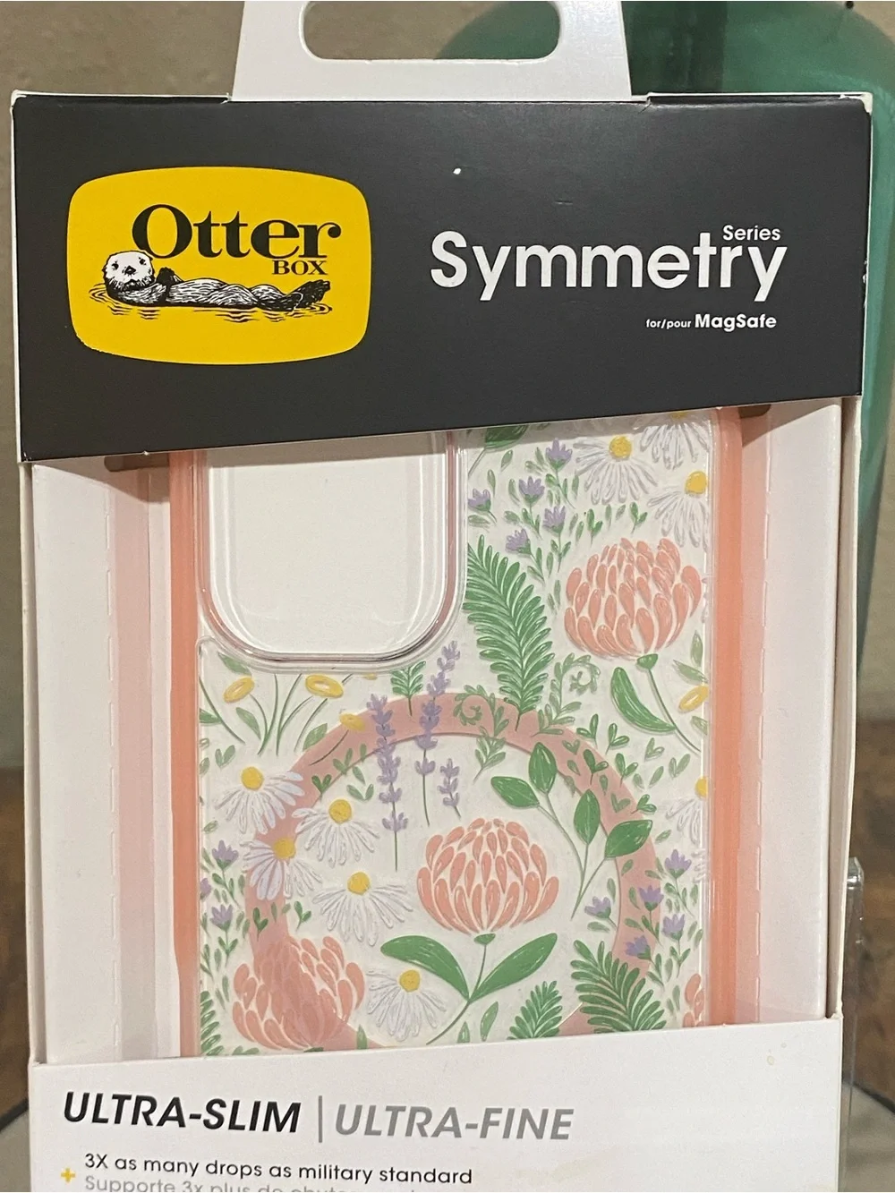 OtterBox Symmetry Series Floral Pink iPhone 16 Case, MagSafe Compatible, new!